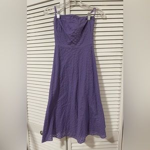 J Crew Strapless Purple Textured Dress | sz 0
